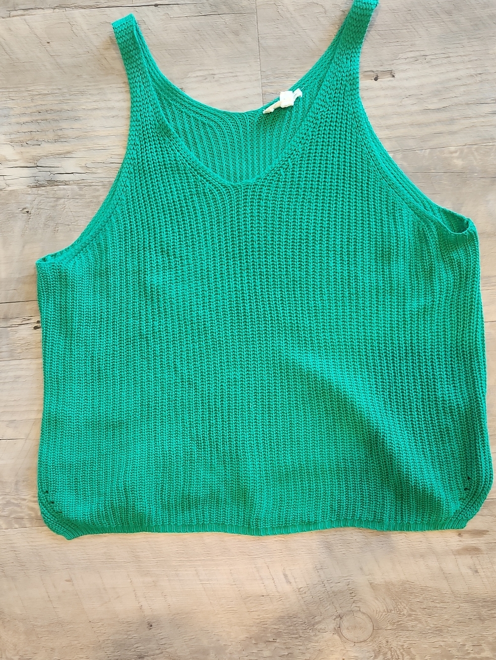 Green Knit Tank Top